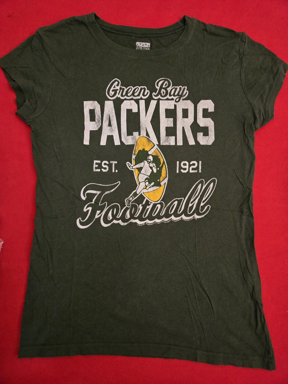 Green Bay Packers Women's Dark Green Short Sleeve Football Tee